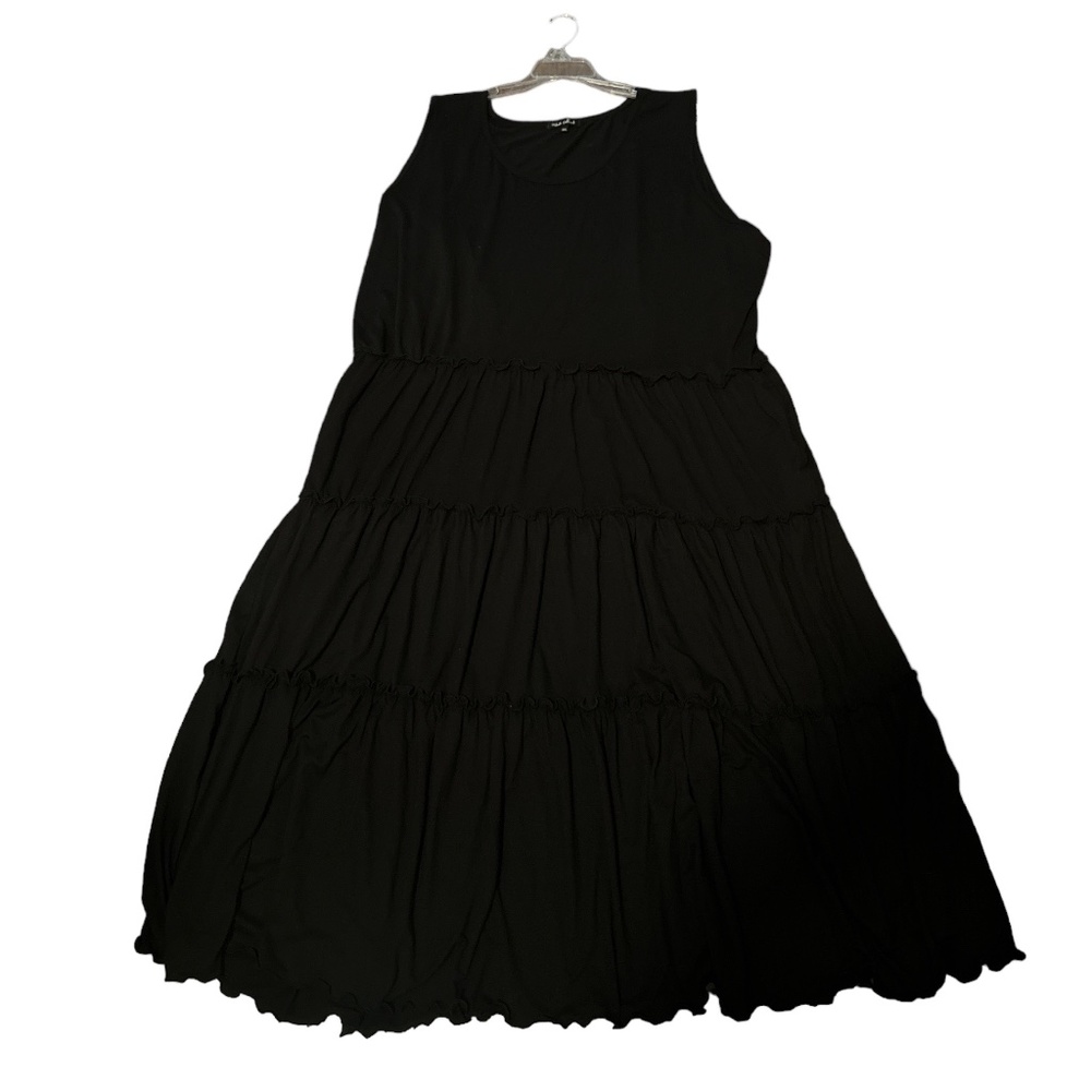 Black 3 Tiered Maxi Dress Sz 3L